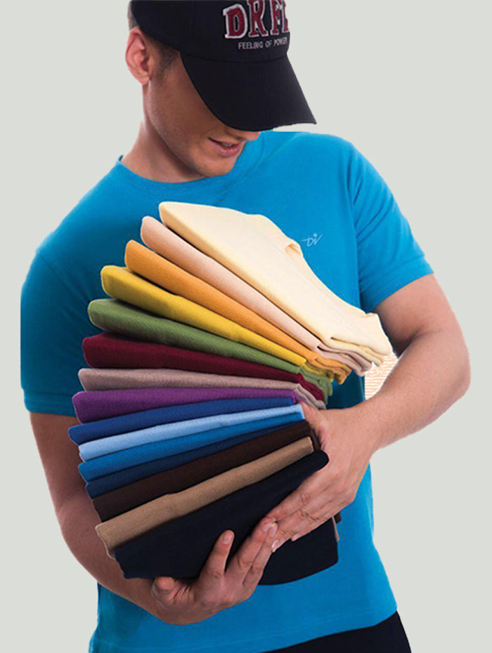 تیشرت یقه گرد مردانه در رنگ های متنوع