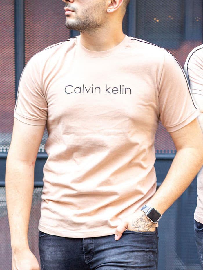 تیشرت مردانه یقه گرد طرح Calvin