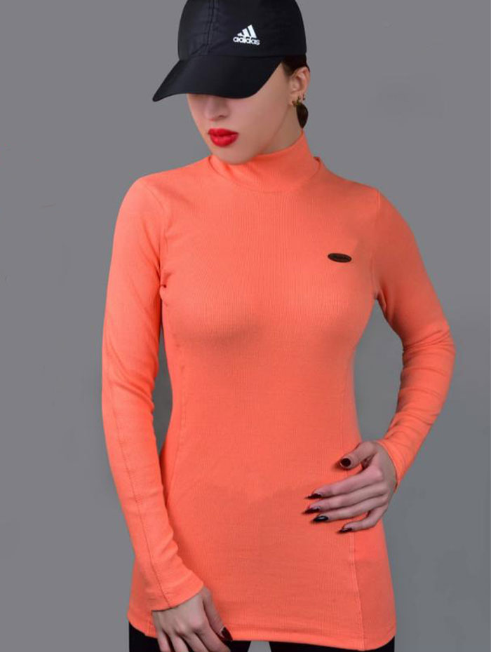بلوز یقه اسکی زنانه مدل ناهید نارنجی XL
