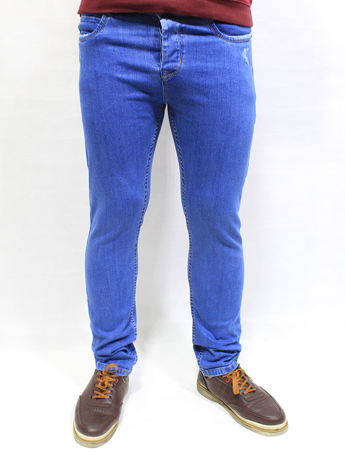 شلوار جین مردانه زاپ دار آبی مدل 218