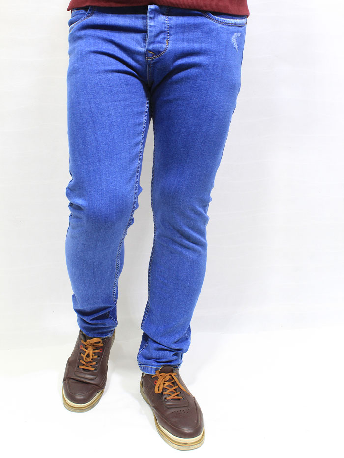 شلوار جین مردانه زاپ دار آبی مدل 218