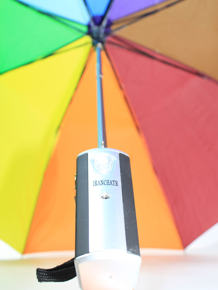 چتر تاشو مدل رنگین کمان 8 فنره با کیفیت بالا